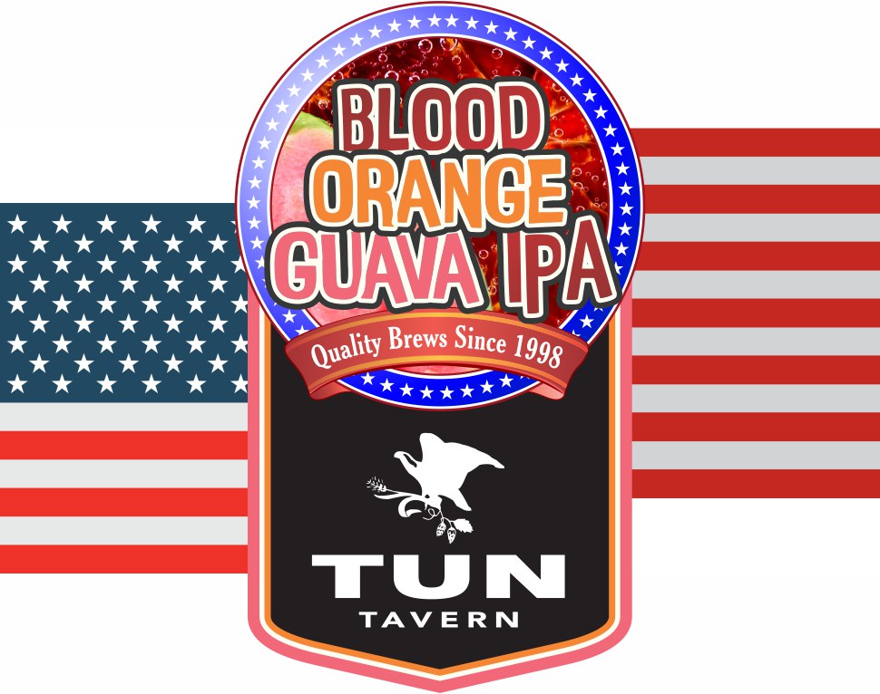 tun tavern beer icon - blood orange guava ipa