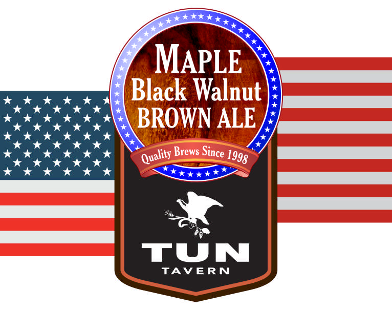 tun tavern beer icon - maple black walnut brown ale