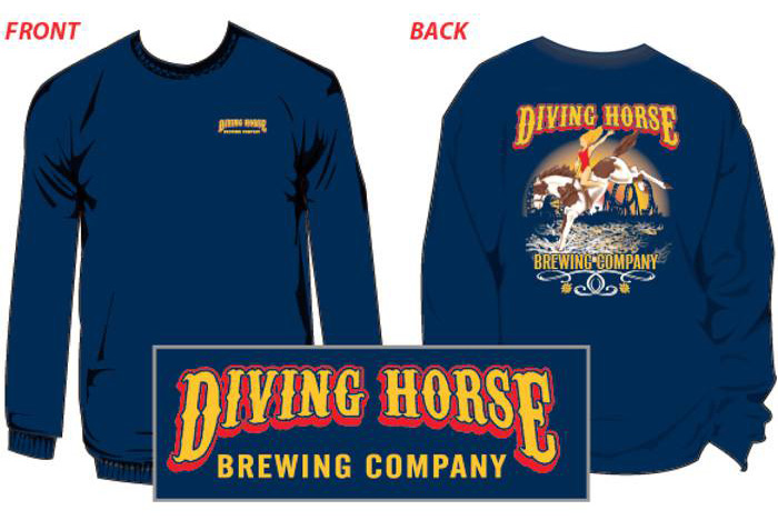 tun tavern merchandise - diving horse logo crewneck sweatshirt